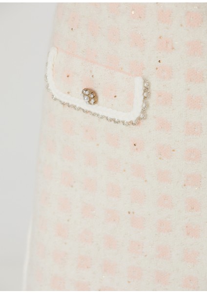 Jartingal Pembe Işlemeli Mini Etek indirimleri