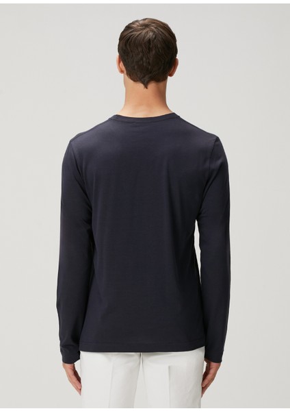 Regular Fit Lacivert Uzun Kollu T-Shirt fırsatları