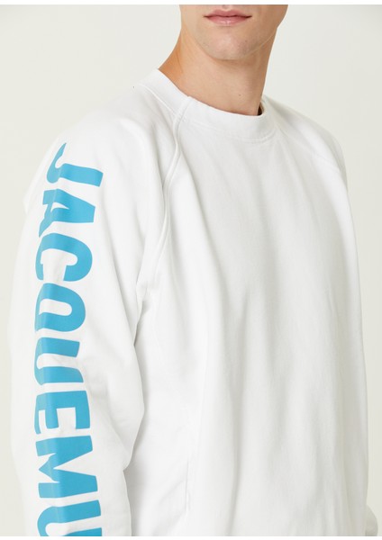 Beyaz Logo Baskılı Sweatshirt indirimleri