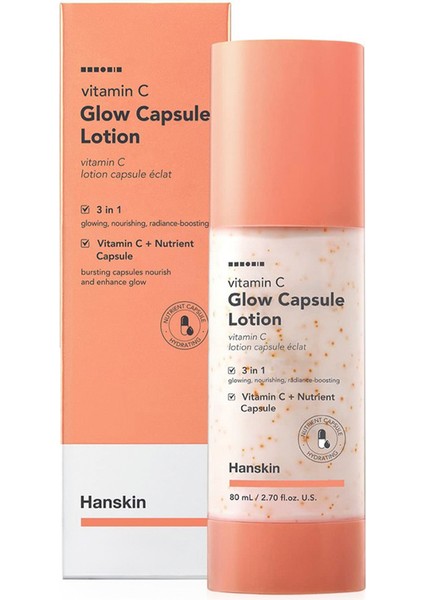 Vitamin C Glow Capsule Lotion Nemlendirici Parlaklık Veren C Vitaminli Kapsül Losyon 80 ml