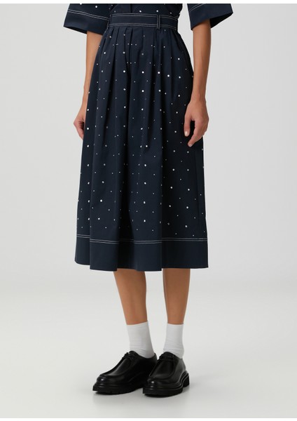 Jistudine Lacivert Midi Etek modelleri