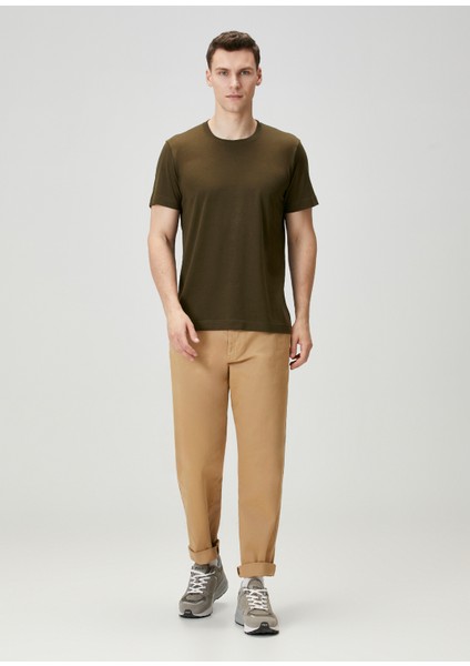 Regular Fit Koyu Yeşil Basic T-Shirt fiyatları