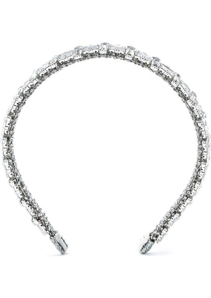 Allegra Gümüş Kristal Taşlı Kadın Taç fiyatları