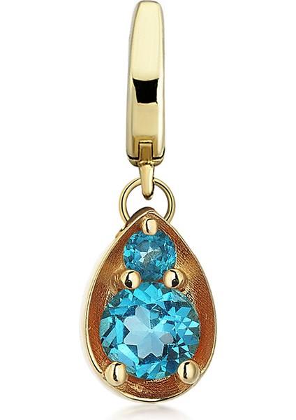 Sandora Small Disk Klipsli 14 Ayar Altın Kadın Kolye Ucu