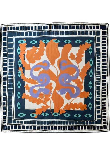 Keep An Eye On Renkli Ipek Kadın Fular 55 cm