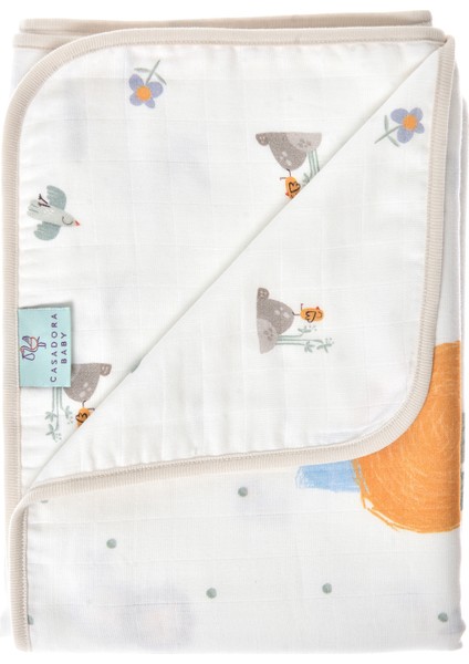 Simba Organik Pamuk Biyeli Çift Taraflı Unisex Bebek Müslin Battaniye modelleri