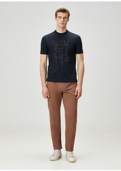 Lacivert Kontrast Baskılı T-Shirts fiyatları
