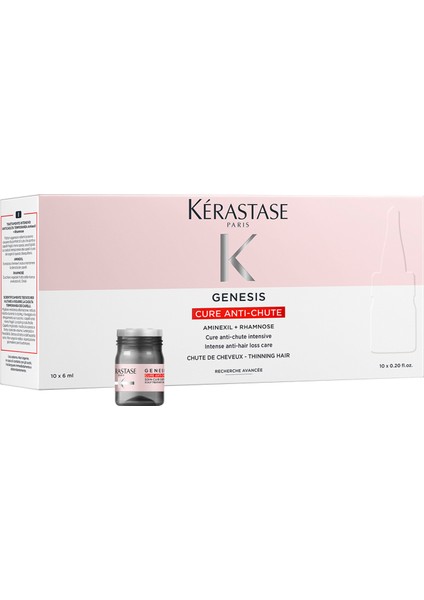 Genesis Cure Anti Hair Loss Dökülme Karşıtı Güçlendirici Bakım Kürü 10 x 6 ml