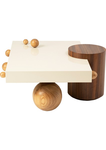 Galaxy Mdf Bej Kahverengi Orta Sehpa