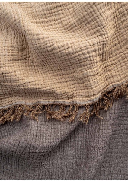 Cocoon Kahverengi / Hardal %100 Pamuk King Size Yatak Örtüsü 240 x 260 cm fırsatları