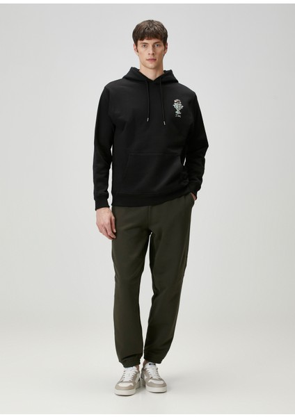 Vase Siyah Kapüşonlu Nakışlı Sweatshirt fiyatları