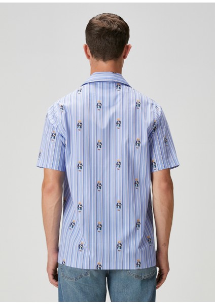 Mavi Çizgi Desenli Pijama Üstü fırsatları