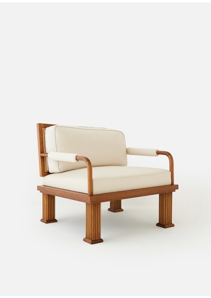 Rattan Detaylı Ceviz Lounge Tekli Koltuk fiyatları