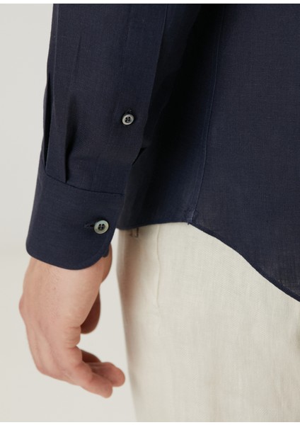 Eros Lacivert Keten Gömlek indirimleri