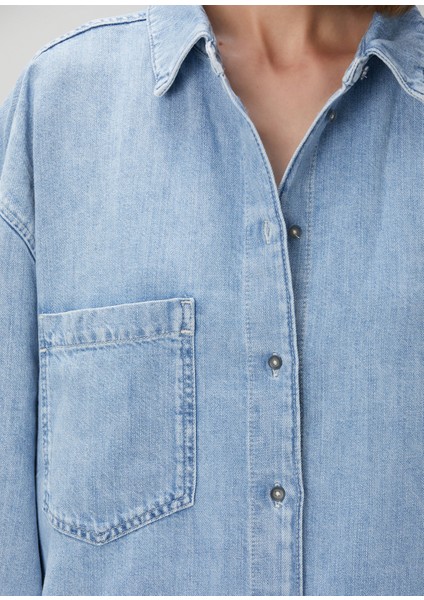 Mavi Mini Denim Gömlek Elbise indirimleri