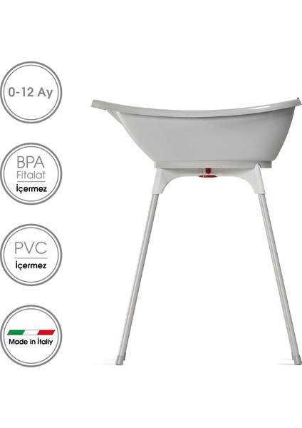Bella Çift Yönlü 0-12 Ay Gri Banyo Küveti ve Küvet Taşıyıcı fiyatları