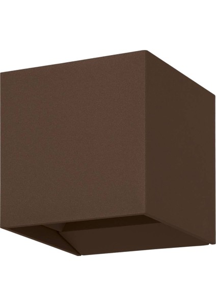 Calpino 3 Pas-Kahverengi Alüminyum Döküm Dış Mekan Duvar Aplik Aydınlatması 10 cm