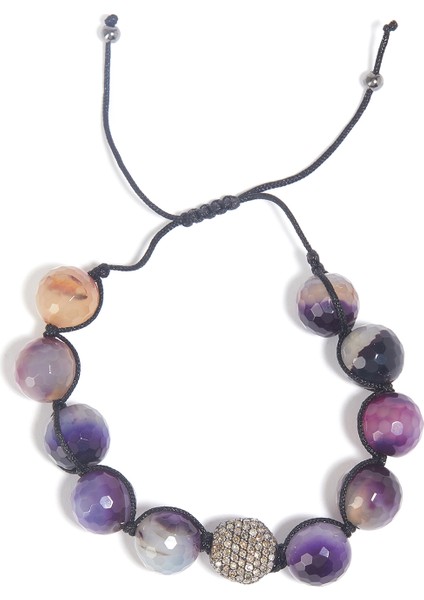 Ametist Taşlı Kadın Altın Bileklik