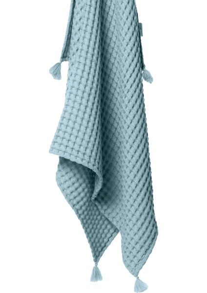 Mavi %100 Pamuk Waffle Bebek Pike Örtü 90 x 120 cm fiyatları