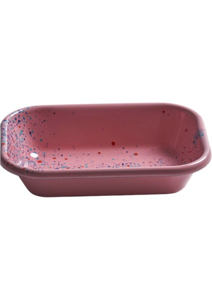 Flow Fest Pembe Emaye Meze Tabağı 16 cm