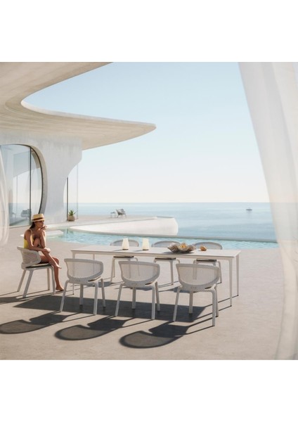 Seashell Pearl Alüminyum Bahçe Sandalyesi fırsatları