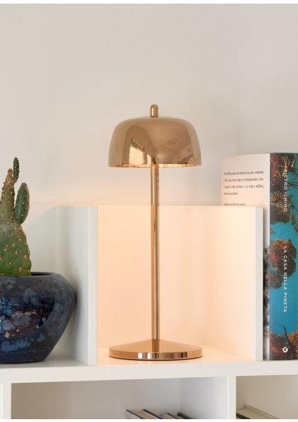 Circe Pro Pembe Altın Şarjlı LED Masa Lambası fiyatları