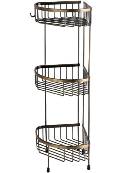 Antik Köşe 3'lü Ayaklı Duş Rafı