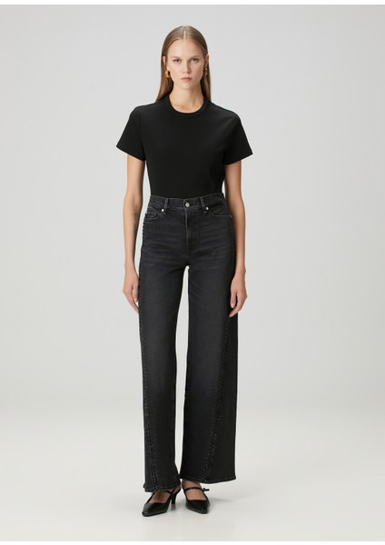 Twisted Lotta Siyah Jean Pantolon