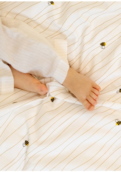 Happy Bee %100 Organik Pamuk Saten Tek Kişilik Çocuk Nevresim Takımı indirimleri