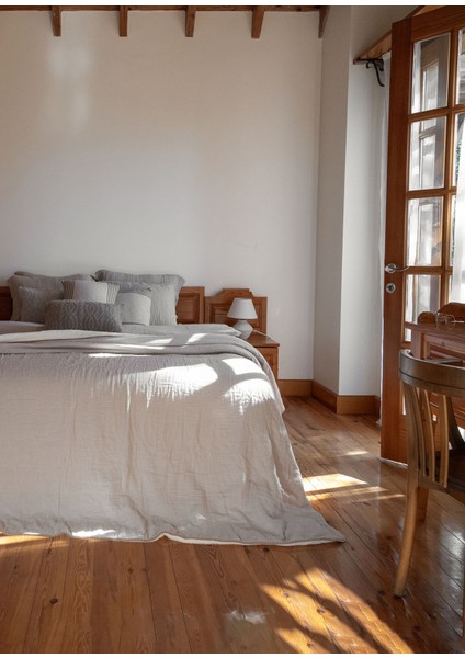 Cozy Gri %100 Pamuk King Size Yatak Örtüsü 240 x 260 cm fırsatları