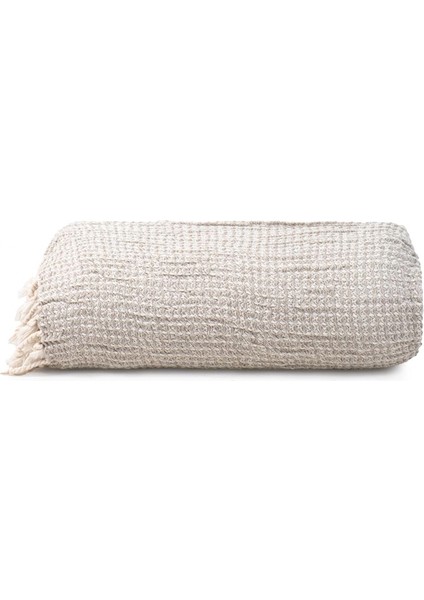 Flax Naturel Keten Çift Kişilik Yatak Örtüsü 220 x 260 cm