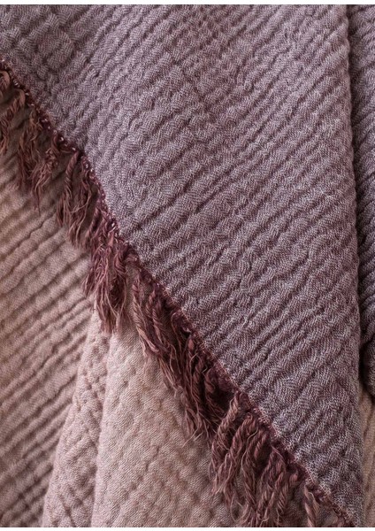 Cocoon Wine Mousse Pamuklu Throw 4 Kat Müslin Tek Kişilik Koltuk Şalı Battaniye 130 x 170 cm fırsatları