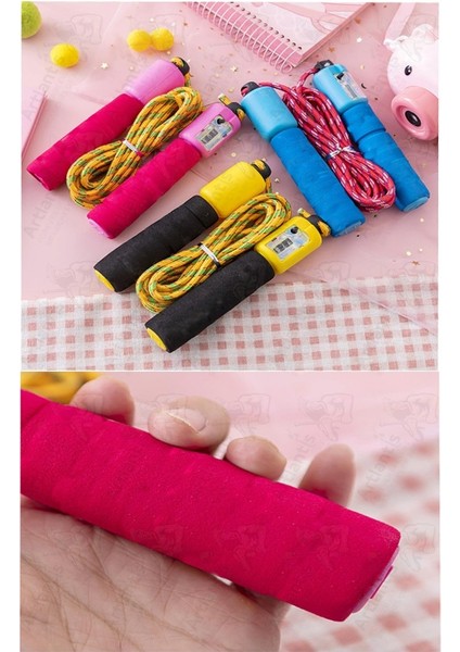 Atlama Ipi Ayarlanabilir Sayaçlı 3 Adet Ayarlı Göstergeli Atlama Ipi Evde Spor Ipi Sünger Tutamaçlı Antreman Egzersiz indirimleri