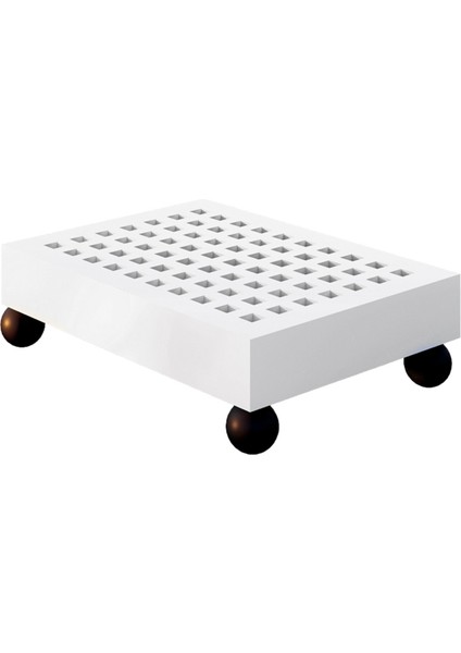 Picasso Beyaz Ahşap Bahçe Sehpası