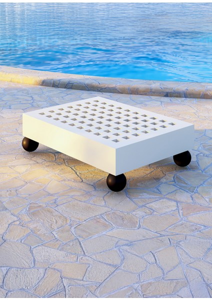 Picasso Beyaz Ahşap Bahçe Sehpası fiyatları