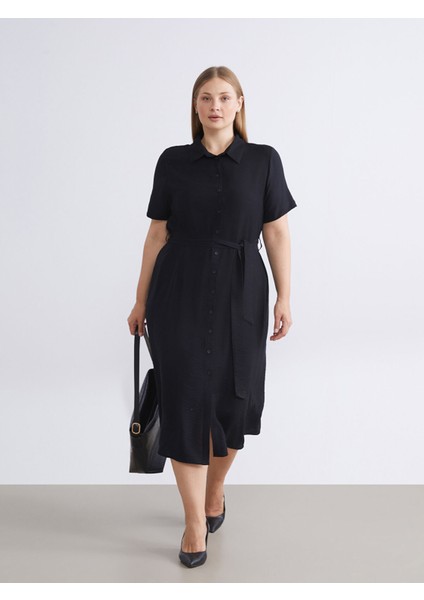 Yeni Sezon Beli Kuşaklı Gömlek Elbise fiyatları