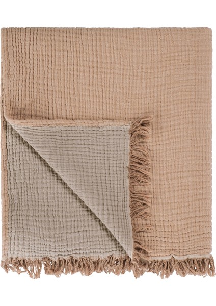 Cocoon Taba / Acı Kahve %100 Pamuk King Size Yatak Örtüsü 240 x 260 cm