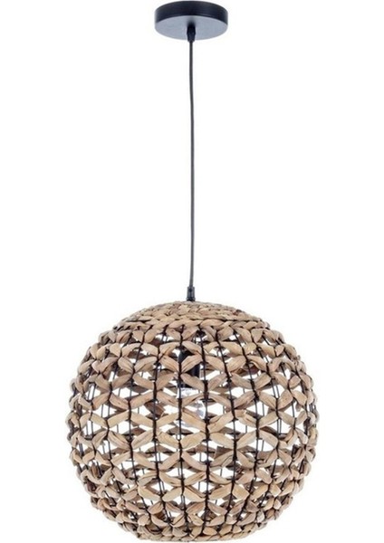 Kenya Yosun Hasırı Örgülü Etnik Avize