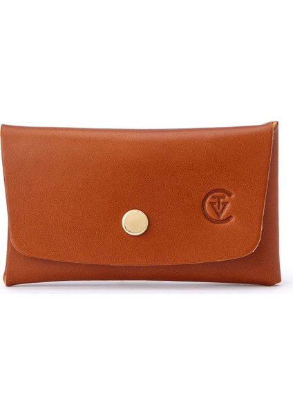 Taba Konyak Deri Çift Girişli Kadın Cüzdan