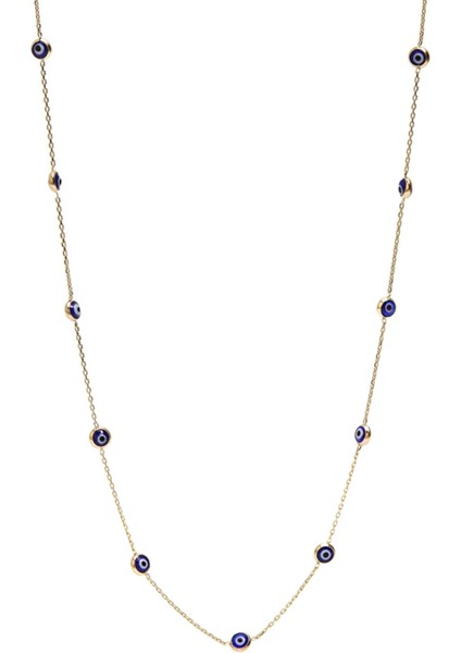 Nazar Boncuğu Kadın Altın Kolye