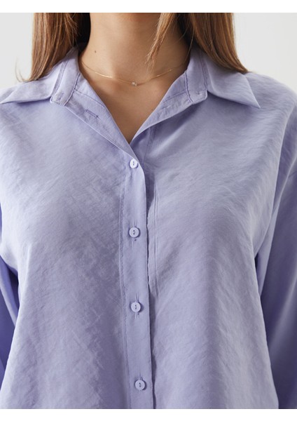 Yeni Sezon Modal Karışımlı Oversize Kadın Gömlek modelleri