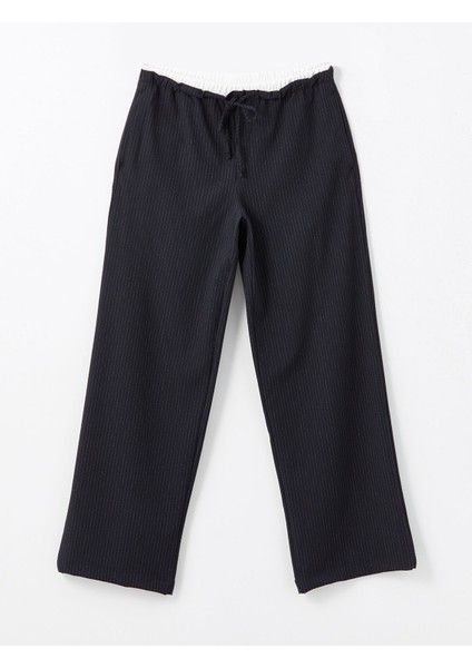 Yeni Sezon Beli Lastikli Çizgili Kadın Pantolon indirimleri