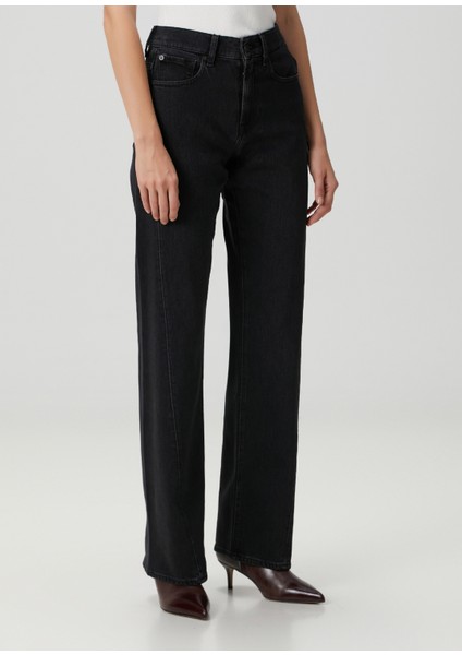Tess Wide Leg Siyah Jean Pantolon modelleri