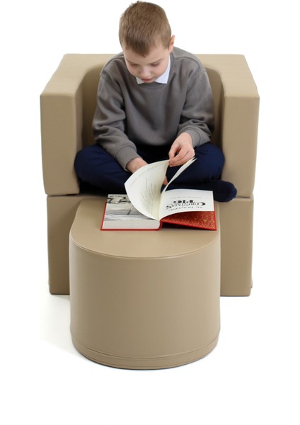 Snoozy Grey Beige Yumuşak Bebek Odası Blok Koltuk fırsatları