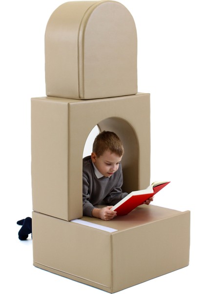 Snoozy Grey Beige Yumuşak Bebek Odası Blok Koltuk indirimleri