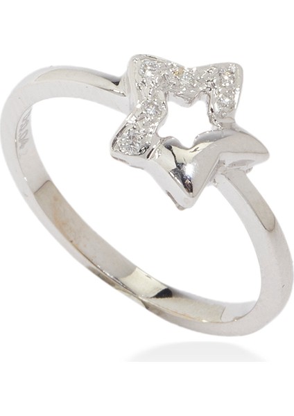 Pırlanta Detaylı Kadın Altın Yüzük