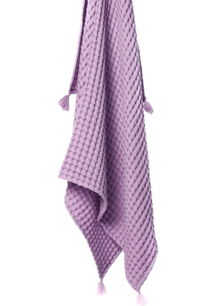Lila %100 Pamuk Waffle Bebek Pike Örtü 90 x 120 cm modelleri