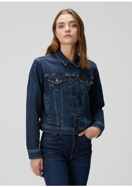 Koyu Mavi Denim Ceket modelleri