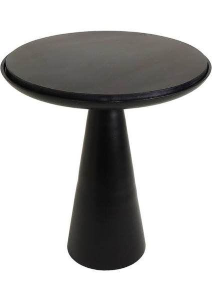 Rue Siyah Mermer Yan Sehpa