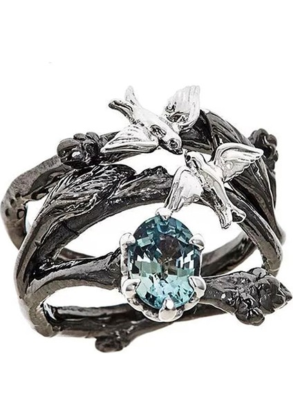 Kırlangıç Ciftli 18 Ayar Altın Kaplama Kadın Yüzük